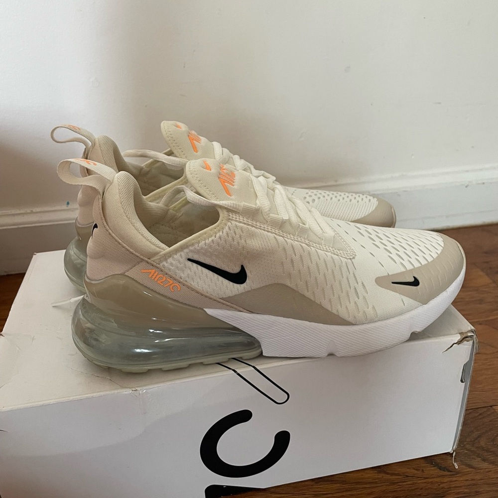 Nike Air Max 270 Cream and Black Sneakers